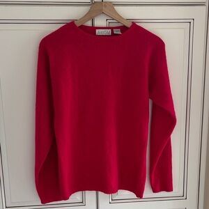 Axiom Pink Lambswool Angora‎ Crewneck Pullover Sweater Women’s Size Small